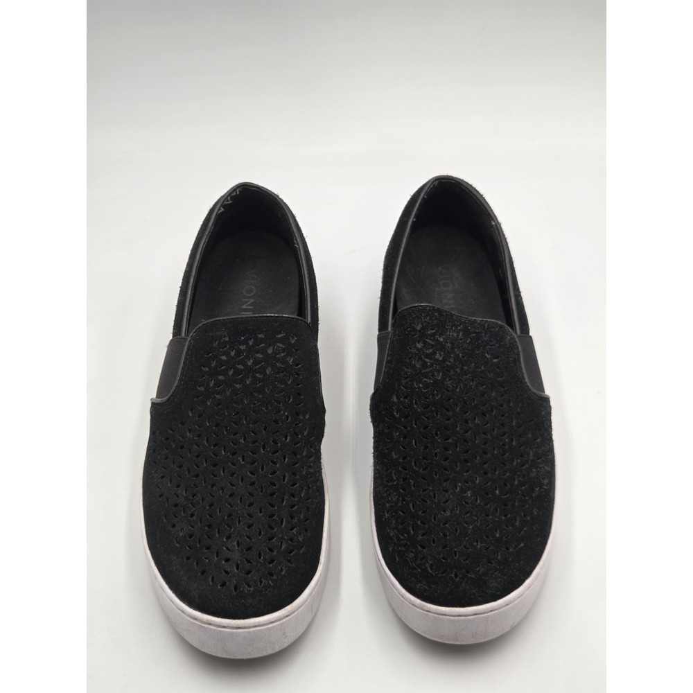 Vionic Women's Midi Perf Black leather Slip On Size 9.5 Classic Comfort